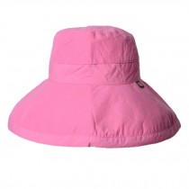 Women's Summer Folding Outdoor Wide Brim Caps Cycling Sun Hat, Pink