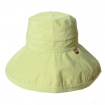 Women's Summer Folding Outdoor Wide Brim Caps Cycling Sun Hat, Green