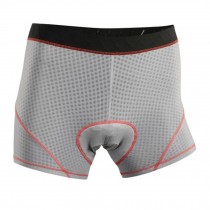 Men's 3-D Sponge Cushion Pants Cycling Biking Short, (Waist: 30-32",Gray)