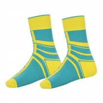 (Yellow/Green)2 Pairs Cycling Socks Running Hiking Climbing Socks For Unisex