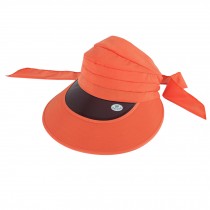 Summer Large Brimmed UV Sun Protection Hat Cycling Sun Hat, Orange