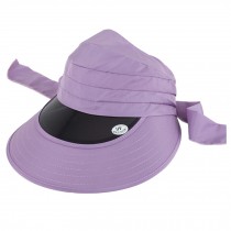 Ladies Large Brimmed UV Sun Protection Hat Sun Hat, Light Purple