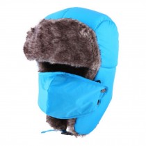 Blue Winter Bomber Hats Windproof Hat Super Warm Hat For Ski Snow Snowboard
