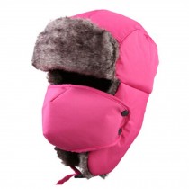 Unisex Skiing Snow Snowboard Hat With Mask Super Warm Windcap Bomber Hats Rose