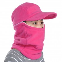 Winter Windproof Peaked Cap With Face Mask Wind Caps Multifunctional Rose