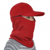 Protect Your Full Face And Neck, Winter Warm Wind Caps With Face Guard Red