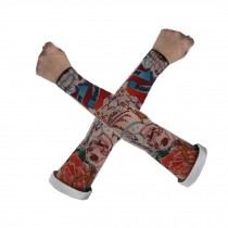2 PCS Cool Tattoo Cycling Running Arm Warmers Summer Arm Pro Arm Sleeves (TS30)