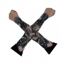 2 PCS Cool Tattoo Cycling Running Arm Warmers Summer Arm Pro Arm Sleeves (TS15)