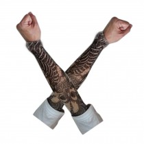 2 PCS Cool Tattoo Cycling Running Arm Warmers Summer Arm Pro Arm Sleeves (TS67)