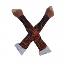2 PCS Cool Tattoo Cycling Running Arm Warmers Summer Arm Pro Arm Sleeves (TS47)