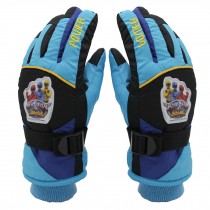 Fashion Snow Skiing Ourdoor Winter Gloves Waterproof 8-11 Years Old BLUE