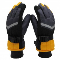Skiing Riding Motorcycle Ourdoor Winter Gloves Waterproof 9-12 Years Old GREY