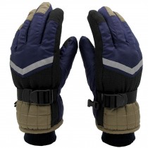 Skiing Riding Motorcycle Ourdoor Winter Gloves Waterproof 9-12 Years Old BLUE