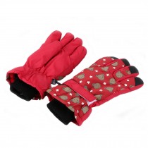 Red Children's Ourdoor Winter Skiing Gloves