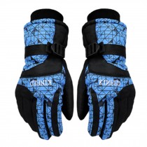 Men's Warm Sports Gloves Windproof Gloves For Skiing Cycling  Blue