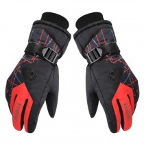 Men's Sportswear Outdoors Gloves Thicken Breathable Skiing/Cycling Gloves Red