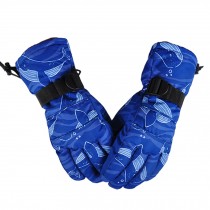 Windproof Winter Sports Gloves Elastic Motorcycle/Skiing Gloves Whale Blue