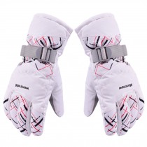 Winter Warm Sports Gloves Simple Design Cold-proof Skiing/Cycling Gloves White