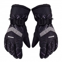 Simple Design Windproof Sports Gloves Cold-proof Skiing/Biking Gloves Black