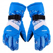 Winter Cold-proof Windproof Sports Gloves Warm Skiing/Motorcycle Gloves Blue