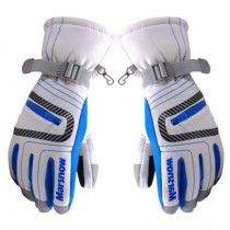 Winter Windproof Sports Gloves Keep-warm Gloves Cold-proof Glove White