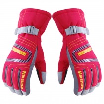 Keep Your Hand Warming Windproof Sports Gloves Cold-proof Mitten Red