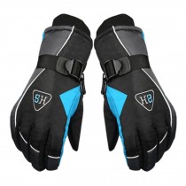 Winter Skiing Mitten Windproof Glove Cold-proof Gloves Motorcycle Gloves, Blue