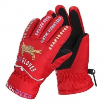 Children Skiing/Cycling Gloves Winter Windproof Sports Gloves Crab,Red
