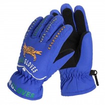 Children Skiing/Cycling Gloves Winter Windproof Sports Gloves Crab,Dark Blue