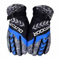 1 Pair Men's Professional Waterproof Skiing Gloves Winter Warm Gloves, A