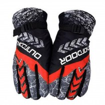 1 Pair Men's Professional Waterproof Skiing Gloves Winter Warm Gloves, B