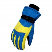 1 Pair Teenager's Professional Waterproof Skiing Gloves Winter Warm Gloves, P