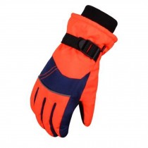 1 Pair Teenager's Professional Waterproof Skiing Gloves Winter Warm Gloves, S