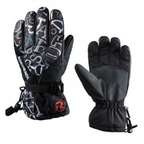Men's Outdoors Sports Gloves Windproof Waterproof Thicken Skiing Gloves B