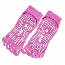 Professional Women's Non-Slip Socks Full Toe Yoga Socks Pilates Socks,Pink