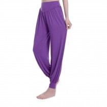 Women's Super Soft Modal Spandex Harem Yoga Pilates Pants??violet