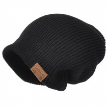 Unisex Fashion Warm Beanie Hat Ski Hats Winter Knit Cap, Black