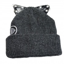 Adorable Warm Beanie Hat Winter Knit Cap Skully Hat for Girls, Grey