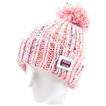 Stylish Warm Beanie Hat Skully Cap Ski Snow Hat Winter Knit Hats for Girls, Pink
