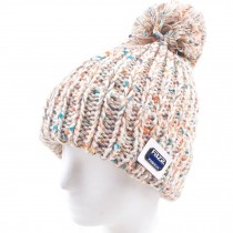 Warm Beanie Hat Skully Cap Ski Snow Hat Winter Knit Hats for Girls, Beige