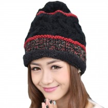 Girls Warm Beanie Hat Beanie Caps Snow Hat Winter Knit Hats, Black