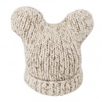 Cute Winter Beanie Hat  Knit Hats Ski Snow Cap for Girls,  Beige