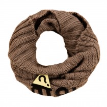 Kids Winter Knit Infinity Scarf Loop Scarfs Neck Scarves, Light Coffee