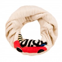 Winter Knit Infinity Scarf Loop Scarves Neck Scarfs for Kids, Beige