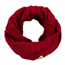 Winter Warm Knit Infinity Scarf Loop Scarfs Neck Scarve for Children, Wine