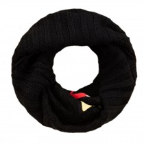 Children's Winter Knit Infinity Scarf Loop Scarfs Neck Scarves Warm, Black
