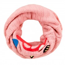 Cute Kids Knit Scarf  Infinity Loop Scarfs Warm Neck Scarves, Pink