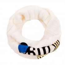 Kids Cute Knit Infinity Scarf Warm Loop Scarfs Neck Scarves, Unisex, White