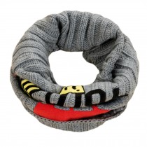 Kids Cute Knit Scarf Warm Infinity Loop Scarfs Neck Scarf Grey