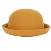 Ladies Elegant Hat Winter Cap Bowler Hat Fashion Gift for Women, Yellow